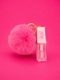 Pom Pom Keychain Lip Gloss